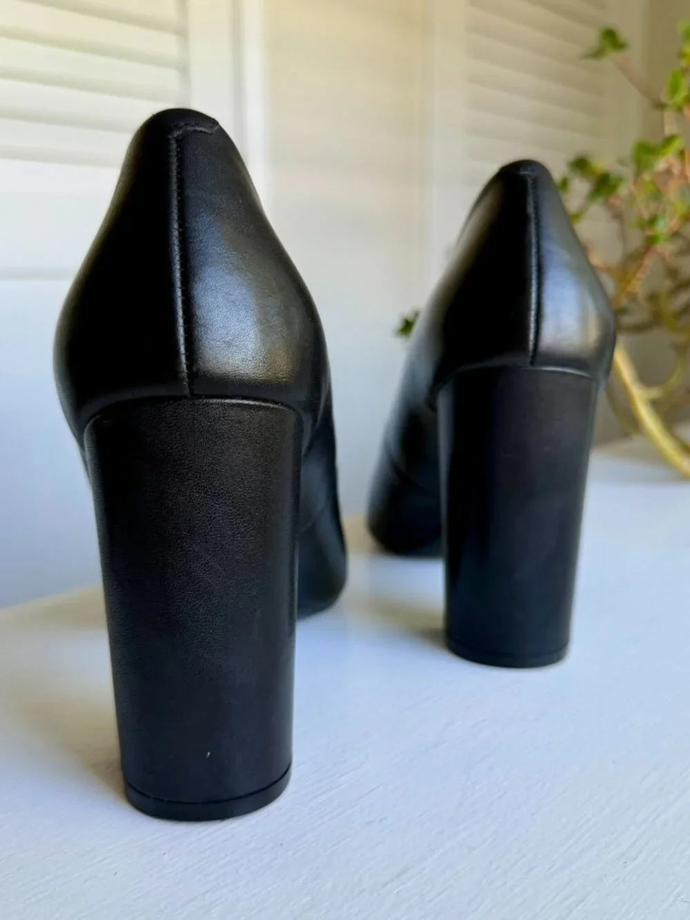 Nine West Astoria 9x9 Block Heel Pumps, Black Size 7M, Classic and Comfy